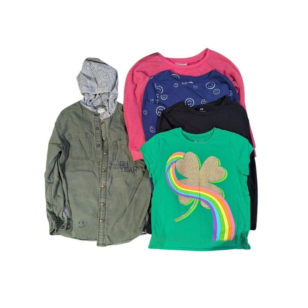 5 pcs Girls 7-8 Medium Tops Bundle